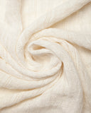Plaid CHITKI de lino 180 x 130 cm en color blanco