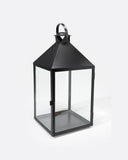 Portavelas FAR de hierro y vidrio 33 x 33 x 73 cm