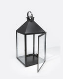 Portavelas FAR de hierro y vidrio 33 x 33 x 73 cm