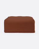 Puf BEETHOVEN con funda de lino 100 x 100 x 40 cm en color terracota