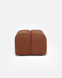 Puf CHOPIN de olefina reciclada 89 x 69 x 42 cm en color terracota