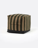 Puf de exterior CACCINI 50 x 50 x 45 cm en color natural y verde oscuro (Sahara)