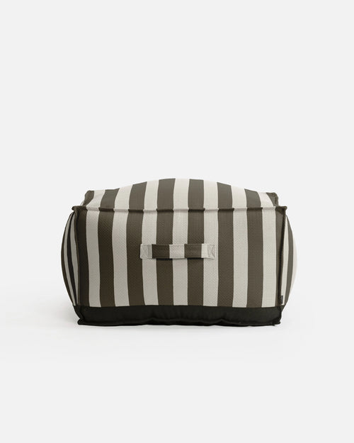 Puf de exterior CACCINI 80 x 80 x 45 cm en color natural y gris oscuro (Charcoal)