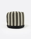 CACCINI outdoor pouffe Ø 50 cm x 45 cm height in natural and dark grey colour (Charcoal)