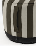 Puf de exterior CACCINI Ø 50 cm x 45 cm de altura en color natural y gris oscuro (Charcoal)