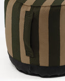 Puf de exterior CACCINI Ø 50 cm x 45 cm de altura en color natural y verde oscuro (Sahara)