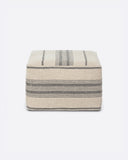 Puf ZIP con funda de lino 60 x 60 x 40 cm color natural