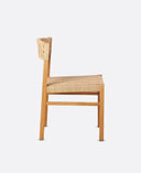 Silla CORA de madera de teca y cuerda de papel 52 x 55 x 77 cm en color natural