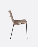 Silla de exterior CAMP de ratán sintético y hierro 55 x 53 x 77 cm
