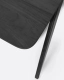 Silla LIKU de madera de teca y aluminio 44 x 55 x 80 cm en color negro