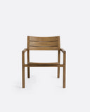 Silla lounge de exterior GENESIS apilable de madera de teca 62 x 73 x 72 cm en color natural (apilable)