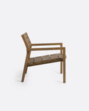 Silla lounge de exterior GENESIS apilable de madera de teca 62 x 73 x 72 cm en color natural (apilable)