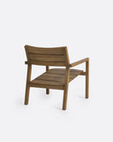 Silla lounge de exterior GENESIS apilable de madera de teca 62 x 73 x 72 cm en color natural (apilable)
