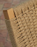 Silla lounge de exterior LAWIT de madera de teca y cuerda sintética 62 x 80 x 73 cm