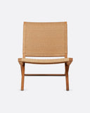 Silla lounge LAWIT de madera de teca y cuerda de papel 62 x 80 x 73 cm en color natural