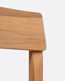 Silla RAWI WA apilable de madera de teca 50 x 47 x 78 cm en color natural