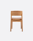 Silla RAWI WA apilable de madera de teca 50 x 47 x 78 cm en color natural
