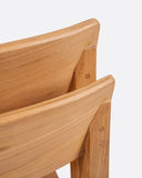 Silla RAWI WA apilable de madera de teca 50 x 47 x 78 cm en color natural