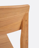 Silla RAWI WA apilable de madera de teca 50 x 47 x 78 cm en color natural