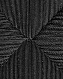 Silla ROB de madera de teca y cuerda de papel 55 x 57 x 76 cm en color negro