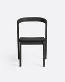 Silla sin reposabrazos ARC de madera de teca 52 x 53 x 76 cm en color negro