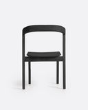 Silla sin reposabrazos ARC de madera de teca 52 x 53 x 76 cm en color negro