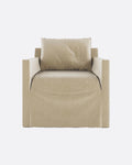 BEETHOVEN LINEAL canapé 1 places en lin 80 x 88 x 94 cm naturel