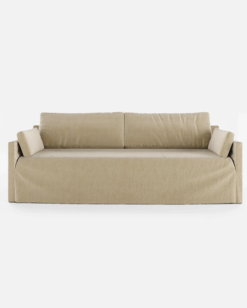 BEETHOVEN LINEAL canapé 4 places en lin 242 x 95 x 94 cm naturel
