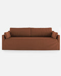 BEETHOVEN LINEAL canapé 4 places en lin 242 x 95 x 94 cm terre cuite