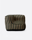 Sofá de exterior CACCINI rinconero 95 x 95 x 80 cm en color natural y verde oscuro (Sahara)