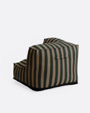 Sofá de exterior CACCINI rinconero 95 x 95 x 80 cm en color natural y verde oscuro (Sahara)