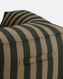 Sofá de exterior CACCINI rinconero 95 x 95 x 80 cm en color natural y verde oscuro (Sahara)