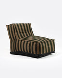 Sofá exterior CACCINI 1 plaza 80 x 95 x 80 cm en color natural y verde oscuro (Sahara)