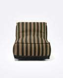 Sofá exterior CACCINI 1 plaza 80 x 95 x 80 cm en color natural y verde oscuro (Sahara)