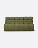 Sofá modular CHOPIN 2/3 plazas de olefina reciclada 190 x 93 x 78 cm en color musgo
