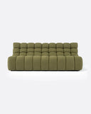 Sofá modular CHOPIN 4 plazas de olefina reciclada 215 x 93 x 78 cm en color musgo
