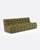 Sofá modular CHOPIN 4 plazas de olefina reciclada 215 x 93 x 78 cm en color musgo
