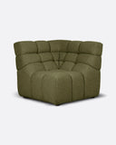 Sofá modular CHOPIN rinconero de olefina reciclada 93 x 93 x 78 cm en color musgo