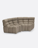 Sofá modular CHOPIN rinconero round de olefina reciclada 130 x 97 x 80 cm en color natural