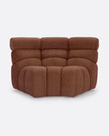 Sofá modular CHOPIN rinconero round de olefina reciclada 130 x 97 x 80 cm en color terracota