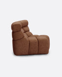 Sofá modular CHOPIN rinconero round de olefina reciclada 130 x 97 x 80 cm en color terracota