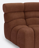 Sofá modular CHOPIN rinconero round de olefina reciclada 130 x 97 x 80 cm en color terracota