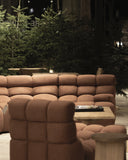 Sofá modular CHOPIN rinconero round de olefina reciclada 130 x 97 x 80 cm en color terracota