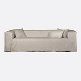 Canapé STROZZI 3/4 places avec housse en lin 260 x 95 x 65 cm en couleur naturelle