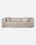 Canapé STROZZI 3/4 places avec housse en lin 260 x 95 x 65 cm en couleur naturelle