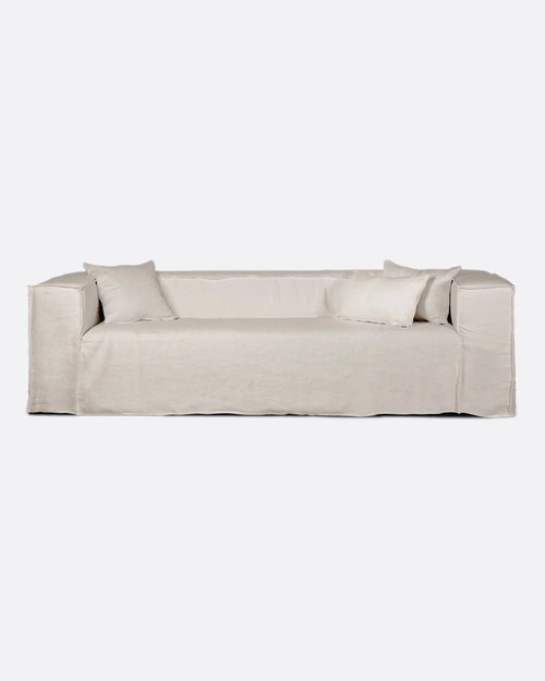 Canapé STROZZI 3/4 places avec housse en lin 260 x 95 x 65 cm en couleur cross
