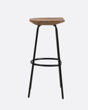 Taburete alto SEMUT de madera reciclada y hierro 38 x 38 x 79 cm