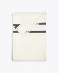 Serviette CHENNAI en coton recyclé 200 x 180 cm en couleur blanche
