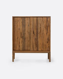 Vitrina EROSI de madera de teca reciclada 110 x 45 x 130 cm en color natural