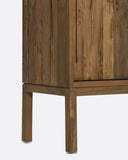 Vitrina EROSI de madera de teca reciclada 110 x 45 x 130 cm en color natural